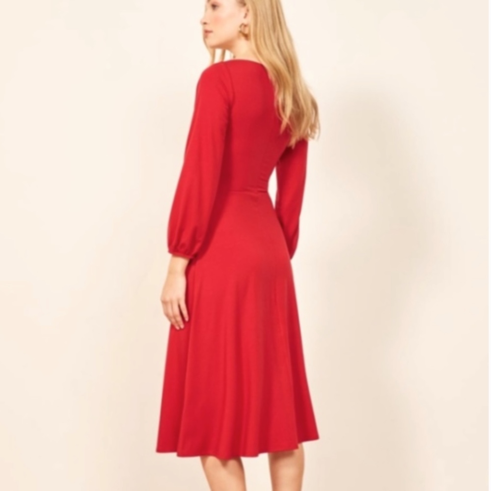 Reformation Pippa Dress in Red Size M - Picture 6 of 7